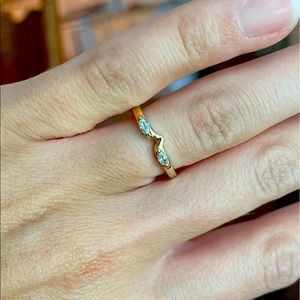 Vintage Diamond 14k Gold Band